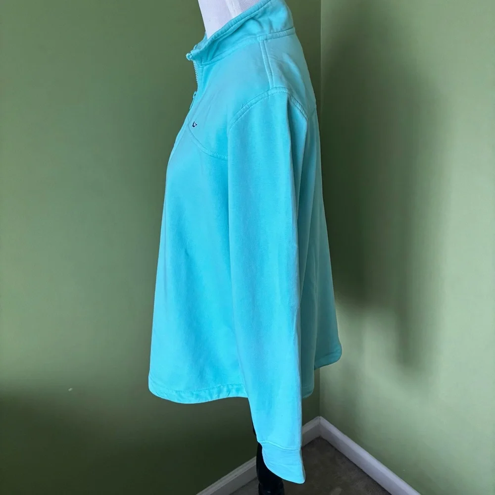 Vineyard Vines Mint Green Quarter Zip Sweatshirt - Picture 3 of 7